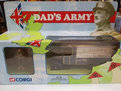 CORGI 09002  Dad's Army Thornycroft Butcher Van + Mr. Jones Figure NEW From 2000 • £44.99