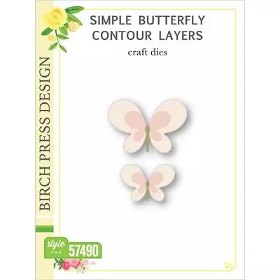 Birch Press Designs Dies Simple Butterfly Contour Layers • $8.95