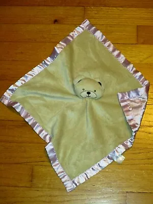 HTF Nursery Rhyme Tan & Purple Bear Rattle Security Blanket/Lovey • $24.99