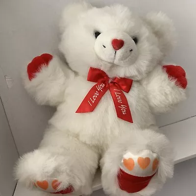 Dan Dee  Valentine Red Teddy Bear I Love You This Much Stuffed Plush Animal  • $14.99
