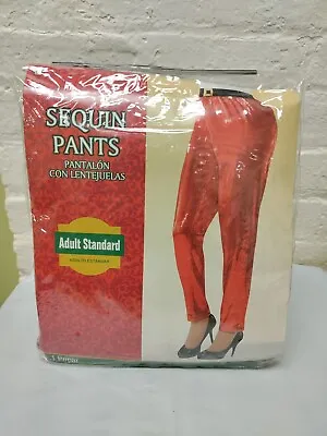 Sequin Red Pants Adult Standard Costume Halloween Up To Size 8 • $30