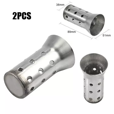 2 X 51mm Motorcycle Exhaust Pipe Can Muffler Baffle DB Killer Silencer Universal • $13.89