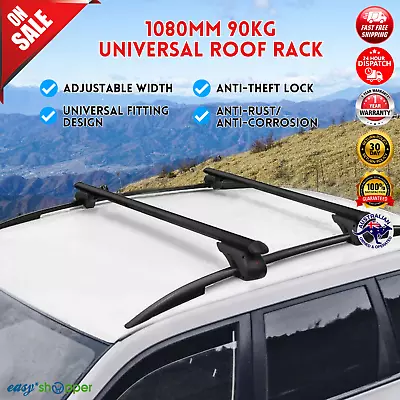 Roof Racks Black (Pair) | Fits Carryboy Canopy Car Top Universal Cross Cross Bar • $109.90