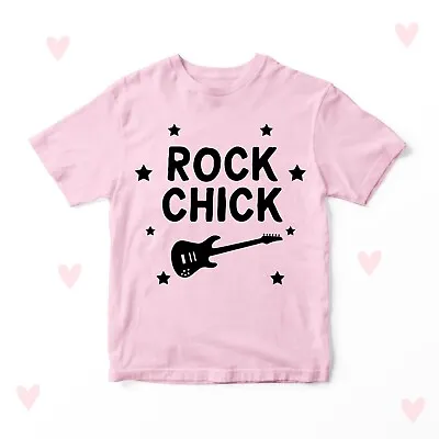 Rock Chick Girls Clothing Kids Rockstar Baby Toddler T-shirt Rock Music Gifts • £10.69