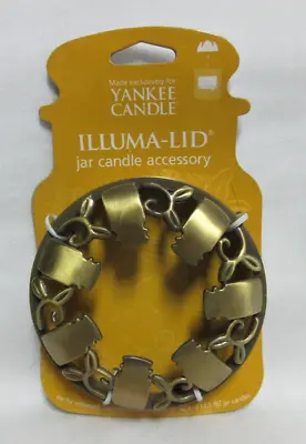 New 2011 Yankee Candle Illuma Lid Gold Tone  I Love Yankee  Collector Lid Jars • $10.88