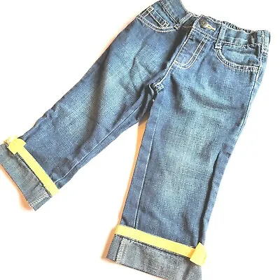 $17.97 • Buy Gymboree 18-24 Mo Bee Chic Yellow  Bow Button Jeans Pants NWT 2011