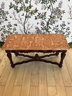 Glenowen Dolls House 1/12 Scale Ornate ‘marble’ Top Table Console • £37