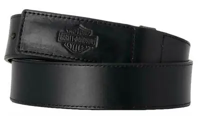 Harley-Davidson Men's Tool Master Bar & Shield Genuine Leather Belt - Black • $34.95