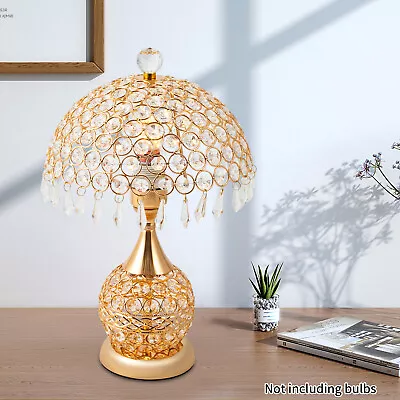 Modern Table Light Crystal Table Lamp Luxury Decorative Bedside Nightstand NEW • $58.28