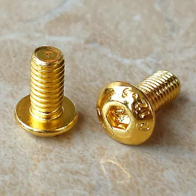 Button Head Screws ISO 7380 Allen Key Bolts M2 - M5 12.9 Carbon Steel Ti-plated • £1.39