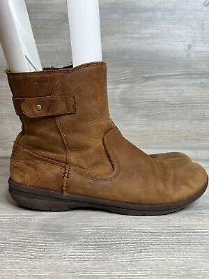 MERRELL Women Encore Kassie Mid Boots 9 Brown Nubuck Leather Waterproof Side Zip • $25.19
