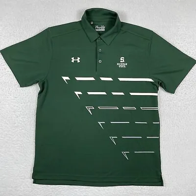 Michigan State Polo Shirt Mens XL Loose Green MSU Spartans Basketball Golf • $18