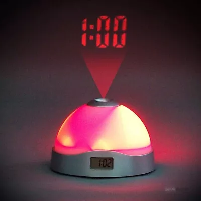 £6.99 • Buy Digital Alarm Clock LED Colour Changing Projection Bedroom Alarm Clocks Sleep