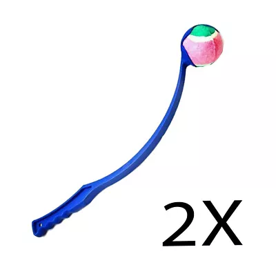 £5.95 • Buy 2x BLUE BALL THROWER LAUNCHER PET DOG TOY FETCH TENNIS GAME CHUCKER MND