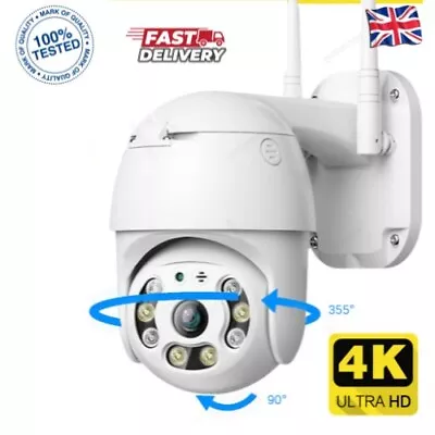 1080P WIFI IP Camera Wireless Outdoor CCTV HD PTZ Smart Home Security IR Camera • £29.99