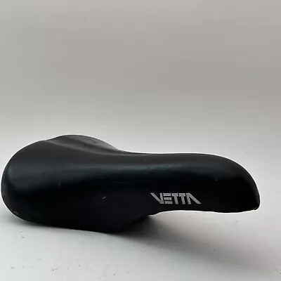 Vintage Vetta Saddle Seat MTB Black Road Bike Italy Leather  A26 • $29.69
