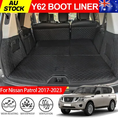 Fits Nissan Patrol Y62 2017-2023 Custom Made Trunk Boot Mats Liner Cargo Cover • $74.99