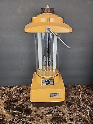 Vintage Sears & Roebuck Florescent Battery Lantern Yellow 34-4842 UNTESTED  • $39.99