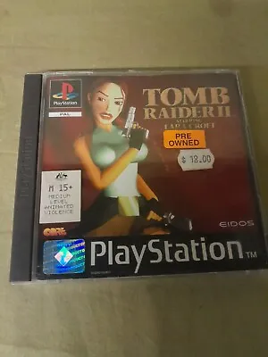 Tomb Raider II Playstation 1 PS1 Game Complete W/ Manual Platinum • $15.50