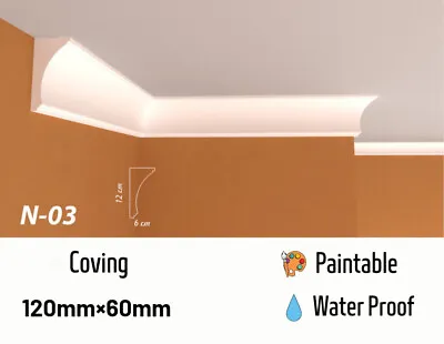 Xps Coving - Crown Moulding Cornice Lightweight Very Easy DIY - Best Price - N3 • £9.99