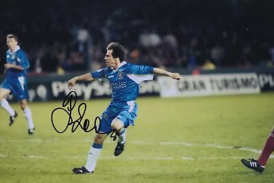 £30 • Buy Football - Gianfranco Zola - Hand Signed 12x8 Inch Photograph - Chelsea - COA