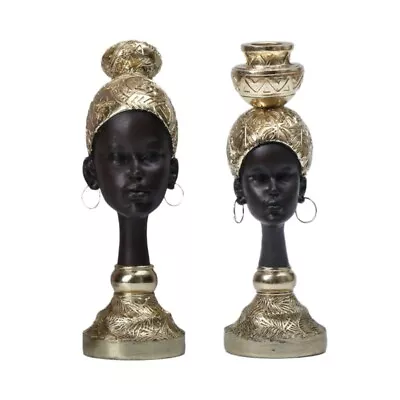 African Woman Statues Lady Figurines Delicate Exotic Lady Statue Wedding • $33.96