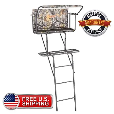 16.5 Feet Tall 2 Man Tree Stand Outdoor Hunting Blind Deer Wrap Handle Ladder • $214.97