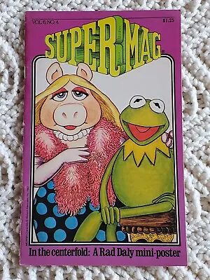 Vintage SuperMag Magazine MUPPETS Vol. 6 #4 Rad Daly Poster Kermit Miss Piggy • $4