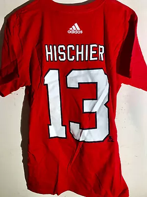 Adidas  NHL T-Shirt New Jersey Devils Nico Hischier Red Sz M • $9.99