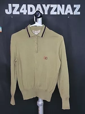 Gucci Vintage Wool Womens Long Sleeve Polo Sweater Size 38 • $169.95