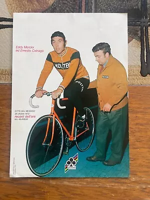 Colnago Advertising Card Eddy Merckx Hour Record • $12