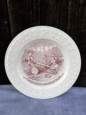 Vintage Children’s ABC Small Plate W/ Nursery Rhyme Very Nice!  • $24