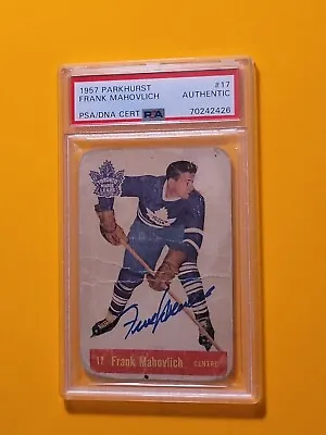 1957-58 Parkhurst #17 Frank Mahovlich Rc Psa Authentic Rookie • $516.53