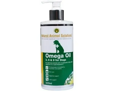 Natural Animal Solutions Omega 36 & 9 Supplement Oil For Dogs 500ml • $34.28