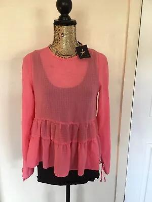 $13.63 • Buy New Coral Tunic Top Size 12 Unwanted Christmas Present Gift
