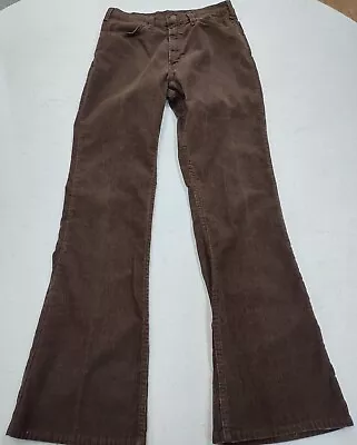 Vintage Levi's Corduroy Pants Brown Bell Bottom USA Made 31x33 • $69.88