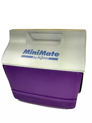 Vintage Igloo Mini Mate Retro Cooler Purple Blue Yellow Lunch Box Beverage • $16.25