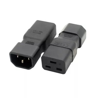 IEC320 Male C19 To Female C14 Power Adapter Mains Extension Connector~ YT • £7.27