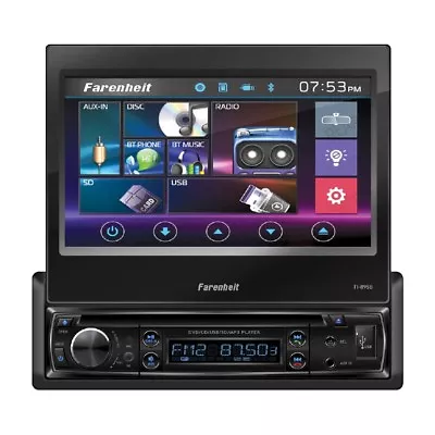 Farenheit TI-895B 1 Din Flip Out Up DVD CD Player 7  Touchscreen Bluetooth 3.0 • $99.99