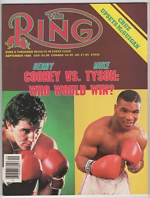 Mike Tyson September 1986 The RING Magazine NM Gerry Cooney Vs Mike Tyson • $745