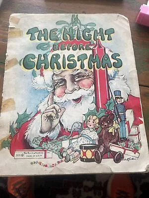 Vtg RARE 1933 Antique The Night Before Christmas Platt & Munk Co Children Book • $39.99