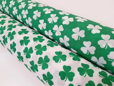 Shamrock 3 Leaf Clover - Ideal For St. Patrick's Day - Poly Cotton Fabric • $9.73