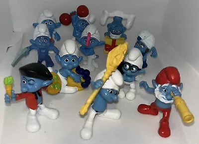 SMURFS~Figures~McDonalds Happy Meal Toys~2011~Peyo 3” PVC~Set Of 11 • $18