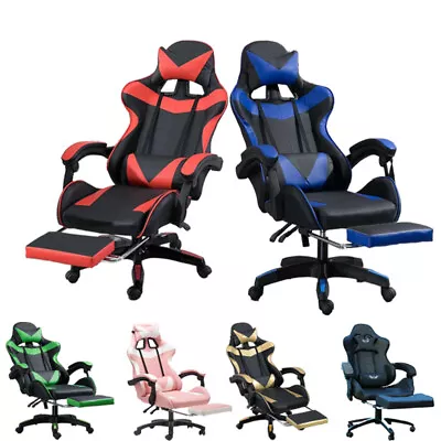 $125 • Buy Deluxe Gaming Chair Office Computer Racing Massage Pu Leather
