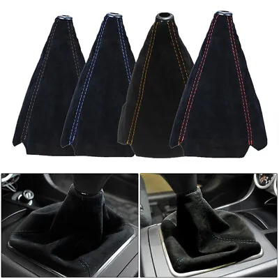 $10.44 • Buy Car Interior Suede Leather Manual Gaiter Gear Stick Shifter Knob Boot Cover