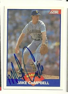 Mike Campbell 1989 Score Signed # 568 Mariners • $4