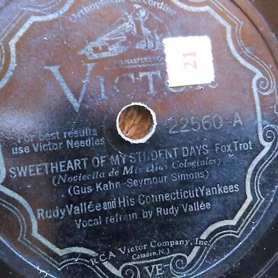 78 Rpm Victor 22560 Rudy Vallee Sweetheart Student Days Stolen Moments Jazz V • $9.99