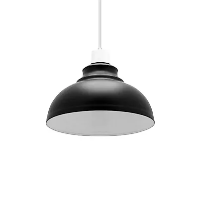 Ceiling Light Shade Lampshade Easy Fit Pendant Metal Curved Kitchen Living Room • £14.89