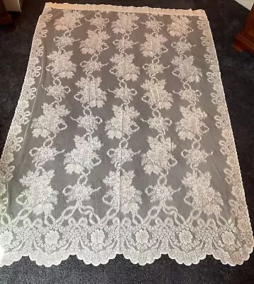 MARTHA STEWART Gorgeous Off White LACE Sheer Curtain Panel 38  X 82  • $20