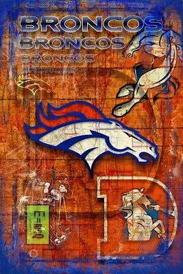 $59.99 • Buy DENVER BRONCOS Poster, Denver Broncos Print Free Shipping Us